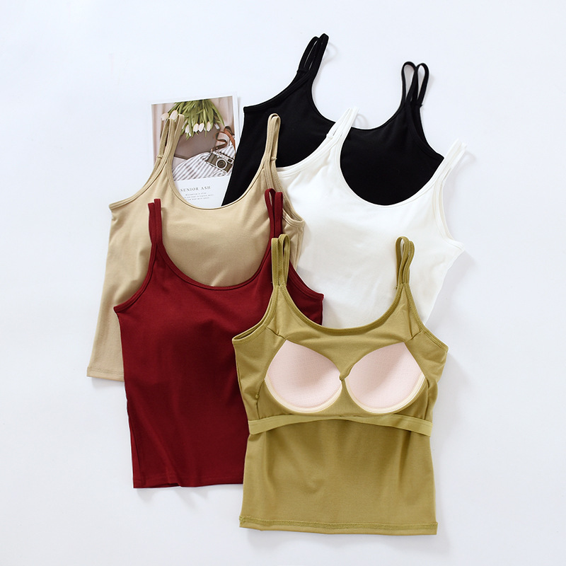 Áo Hai Dây Nữ MELINFA Đệm Ngực, Vải Viscose Mềm Thoáng VAA0555